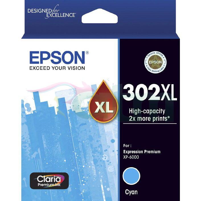 Epson 302XL C13T01Y292 Genuine Cyan Ink Cartridge